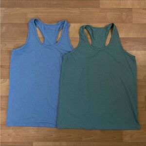 Women's Blue and Green Muscle Tees